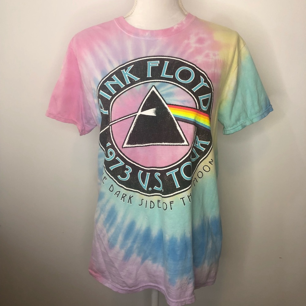 pink floyd tie dye tee size: Small